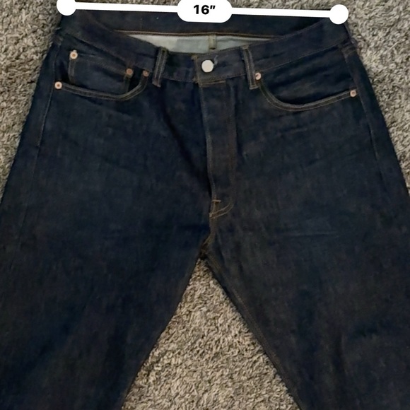 Levi's 501 Original shrink to fit Straight Jeans size 34x32 - Picture 6 of 9